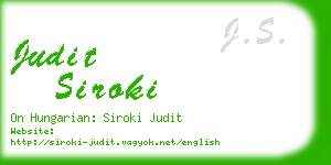 judit siroki business card